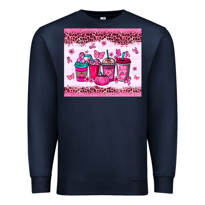 Breast Cancer Coffee Cups Premium Sweatshirt by NancyCooperArtShop | Teevron