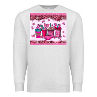 Oatmeal Heather Breast Cancer coffee cups Premium Sweatshirt - NancyCooperArtShop