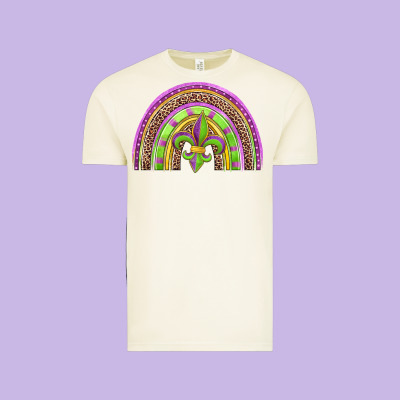 Mardi Gras Rainbow Vintage Tee Designed By Jasminsmagicworld