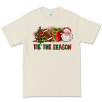 Bone Tis The Season Christmas With Football And Santa Premium Tee - FaDigitalArtStudio
