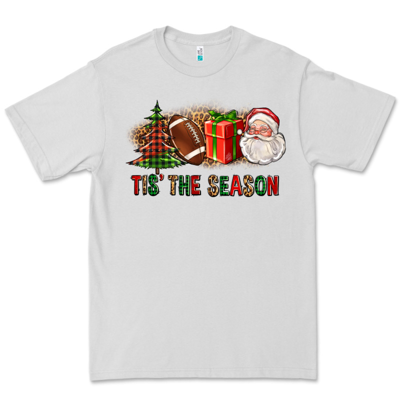 Tis The Season Christmas With Football And Santa Premium Tee by FaDigitalArtStudio | Teevron