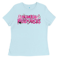 Baby Blue Breast Cancer Human Resources Ladies Tee - texasbilliewilder