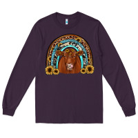 Plum red angus rainbow Long Sleeve Tee - JahusDesignShop
