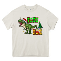 Cream tree rex Heavy Core Tee - CowhideDigitalArt