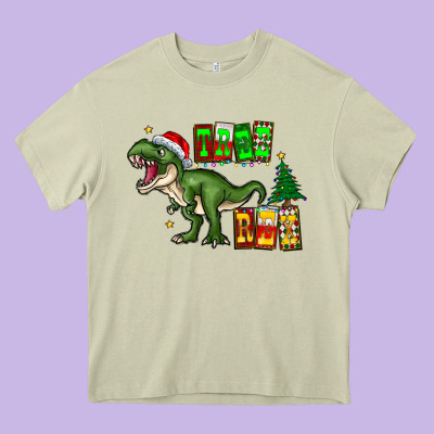 Tree Rex Heavy Core Tee Designed By Cowhidedigitalart