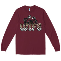Burgundy race wife Long Sleeve Tee - MaliasSmallBusiness
