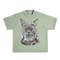 Oil Green Bobcat Head Urban Heavy Tee - LillyAllenDesigns