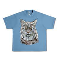 Pebble Blue Bobcat Head Urban Heavy Tee - LillyAllenDesigns