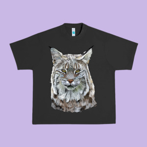 Bobcat Head Urban Heavy Tee Designed By Lillyallendesigns