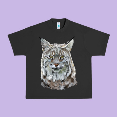 Bobcat Head Urban Heavy Tee Designed By Lillyallendesigns