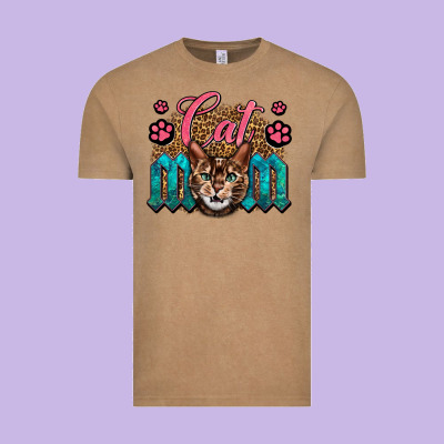 Western Cat Mom Vintage Tee Designed By Lillyallendesigns