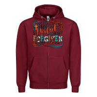 Burgundy Not perfect just forgiven Zipper Hoodie - LillyAllenDesigns