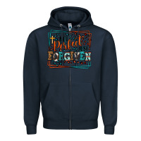 Navy Not perfect just forgiven Zipper Hoodie - LillyAllenDesigns
