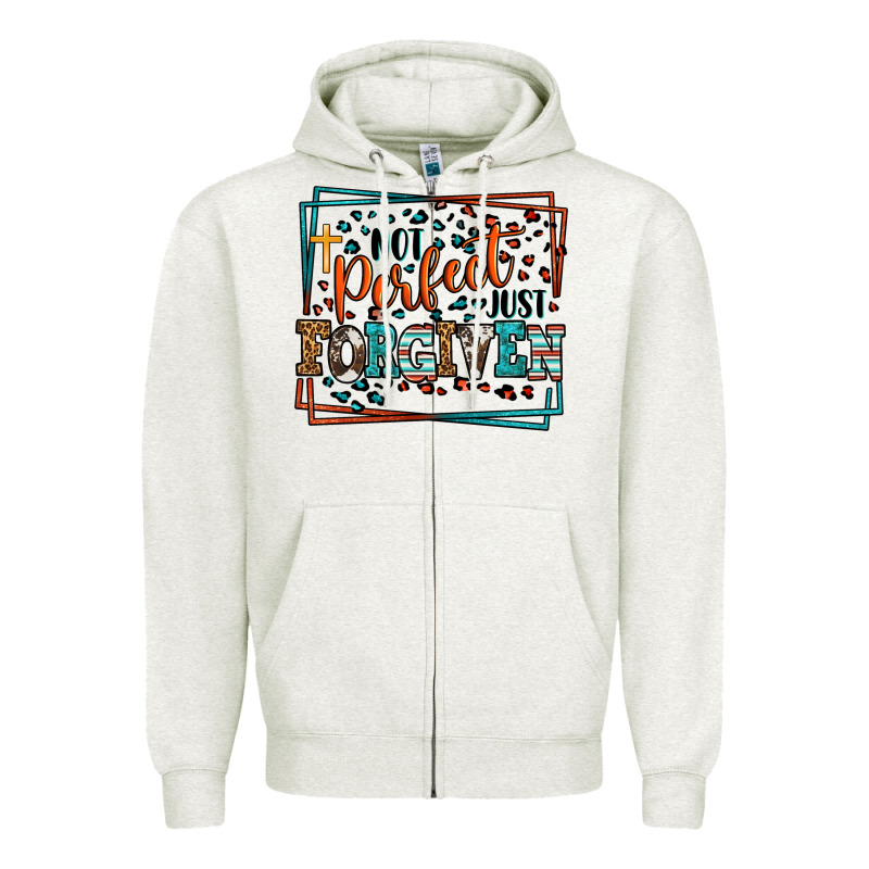 Not Perfect Just Forgiven Zipper Hoodie by LillyAllenDesigns | Teevron