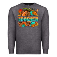 Charcoal Heather Teacher pumpkin Premium Sweatshirt - NancyCooperArtShop