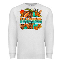 Oatmeal Heather Teacher pumpkin Premium Sweatshirt - NancyCooperArtShop