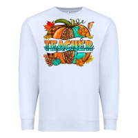 White Teacher pumpkin Premium Sweatshirt - NancyCooperArtShop