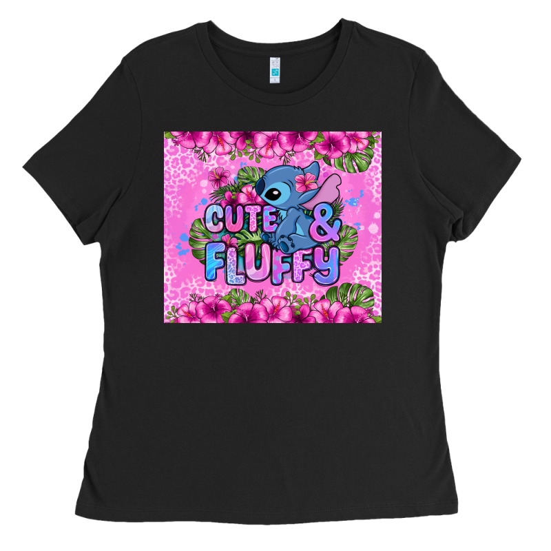 Cute And Fluffy Stitch Ladies Tee by Zillion Design Studio | Teevron