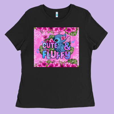 Cute And Fluffy Stitch Ladies Tee Designed By Zillion Design Studio