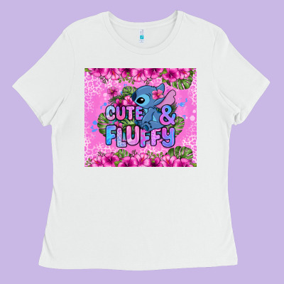 Cute And Fluffy Stitch Ladies Tee Designed By Zillion Design Studio