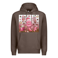 Coffee cafecito y chisme with leopard tumbler tbs Premium Hoodie - TumblerDesignByShophia