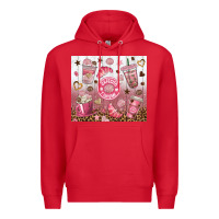 Red cafecito y chisme with leopard tumbler tbs Premium Hoodie - TumblerDesignByShophia