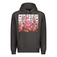 Smoke cafecito y chisme with leopard tumbler tbs Premium Hoodie - TumblerDesignByShophia