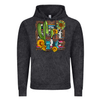 Vintage Black western cactus with cowboy boots and sunflowers Vintage Hoodie - Artiststas