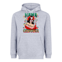 Heather Grey Mama Chingona Skull Heavyweight Hoodie - texasbilliewilder