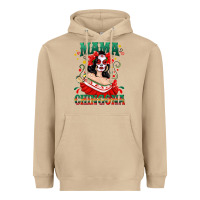 Mushroom Mama Chingona Skull Heavyweight Hoodie - texasbilliewilder