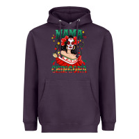 Plum Mama Chingona Skull Heavyweight Hoodie - texasbilliewilder