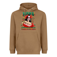 Toasted Coconut Mama Chingona Skull Heavyweight Hoodie - texasbilliewilder