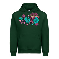 Forest Green Xoxo Valentine's Day turquoise gemstone Urban Hoodie - FaDigitalArtStudio