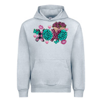 Heather Grey Xoxo Valentine's Day turquoise gemstone Urban Hoodie - FaDigitalArtStudio