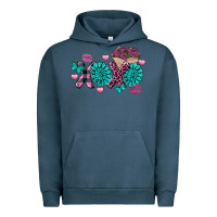 Pigment Midnight Navy Xoxo Valentine's Day turquoise gemstone Urban Hoodie - FaDigitalArtStudio