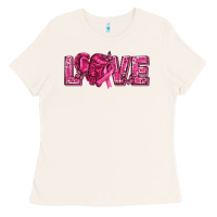 Bone Breast Cancer Love Ladies Tee - texasbilliewilder