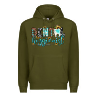 Army Green dental hygienist Premium Hoodie - JahusDesignShop