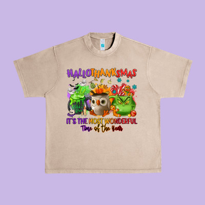 Hallothanksmas Urban Heavy Tee Designed By Nancycooperartshop