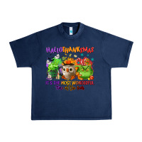 Navy Hallothanksmas Urban Heavy Tee - NancyCooperArtShop