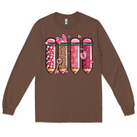 Chestnut valentine' day teacher school pencils Long Sleeve Tee - MaliasSmallBusiness