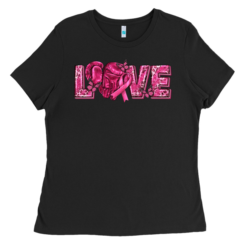 Breast Cancer Love Ladies Tee by texasbilliewilder | Teevron