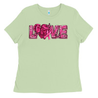 Matcha Breast Cancer Love Ladies Tee - texasbilliewilder