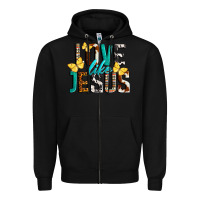 Black Love Like Jesus Zipper Hoodie - LillyAllenDesigns