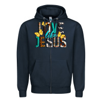 Navy Love Like Jesus Zipper Hoodie - LillyAllenDesigns