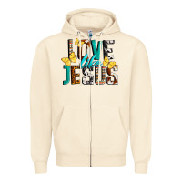 Sandshell Love Like Jesus Zipper Hoodie - LillyAllenDesigns