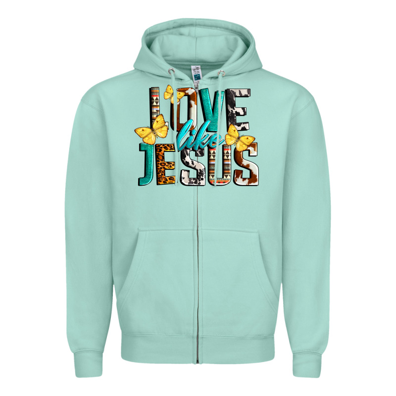 Love Like Jesus Zipper Hoodie by LillyAllenDesigns | Teevron