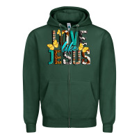 Sports Green Love Like Jesus Zipper Hoodie - LillyAllenDesigns