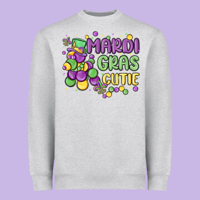 Mardi Gras Cutie Heavyweight Sweatshirt Designed By Maliassmallbusiness