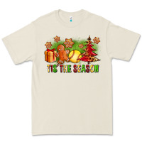 Bone Tis The Season Christmas With Softball And Gingerbread Man Premium Tee - FaDigitalArtStudio