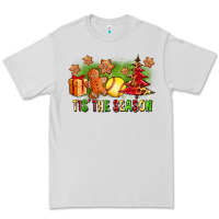 Dove Grey Tis The Season Christmas With Softball And Gingerbread Man Premium Tee - FaDigitalArtStudio